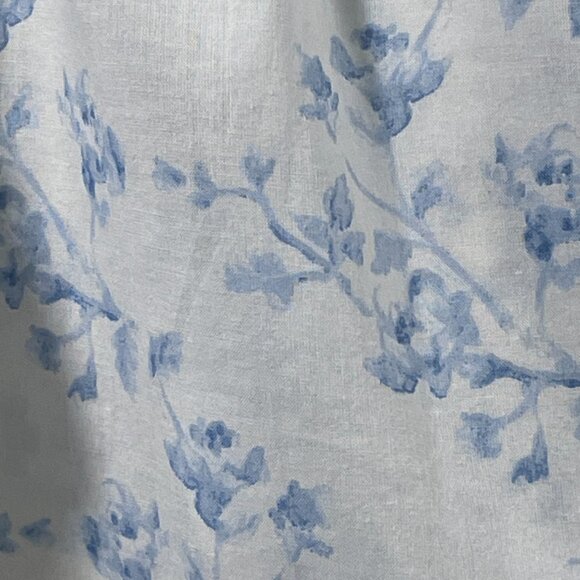 NWT, CAROLINE CONSTAS 2 Piece Cami/Shorts Woven Pajama Set, White/Blue - S - Picture 11 of 15